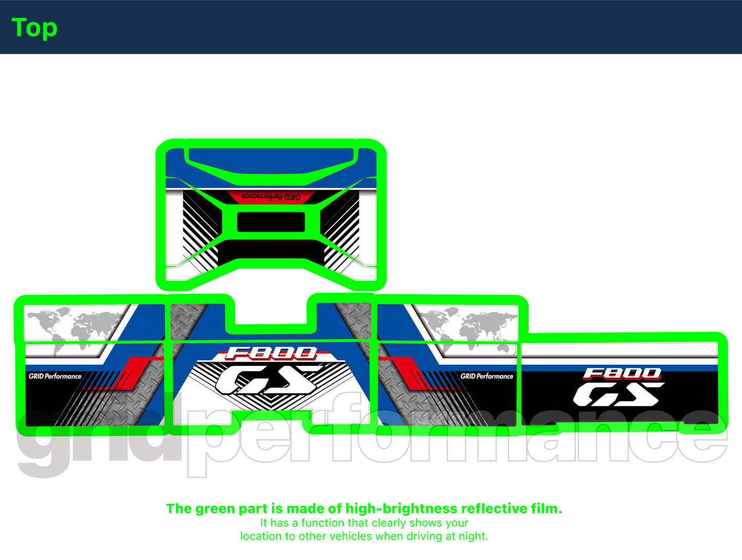 Full Graphic Vinyl Decal Kit F800GS (1-1)