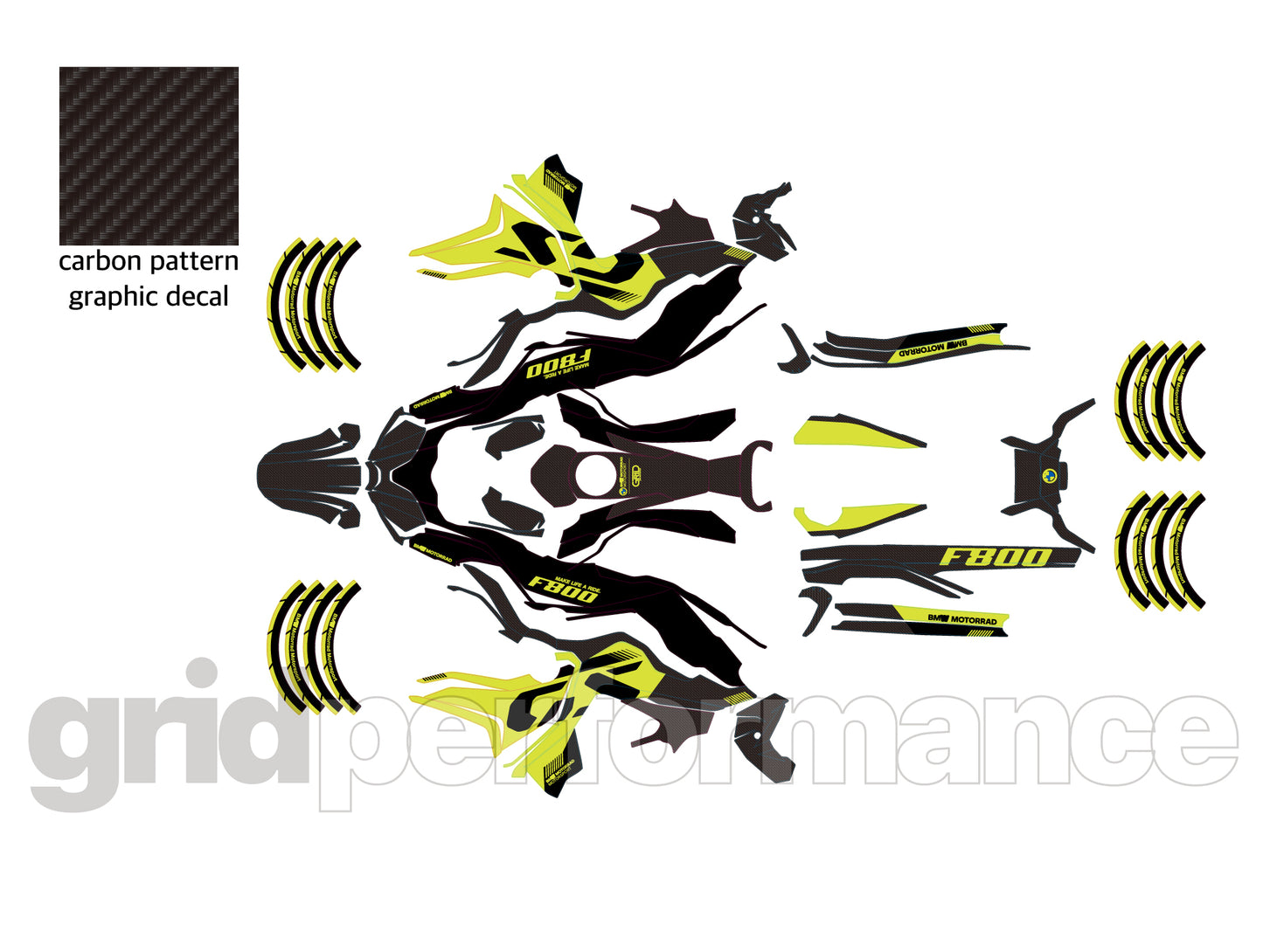 F800GS Graphic Full Decal Vinyl Kit (1-4)