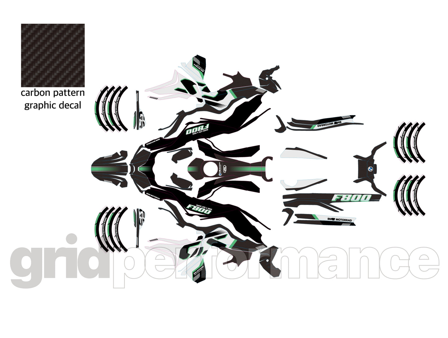 F800GS Graphic Full Decal Vinyl Kit (2-3)