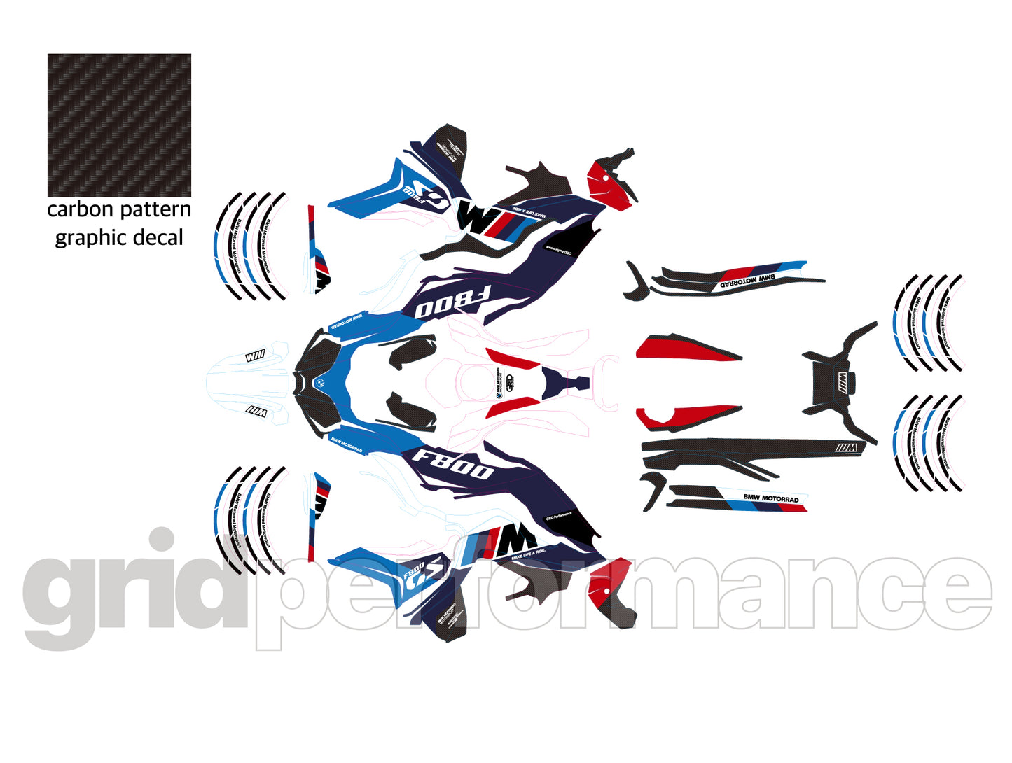 F800GS Graphic Full Decal Vinyl Kit (3-4)