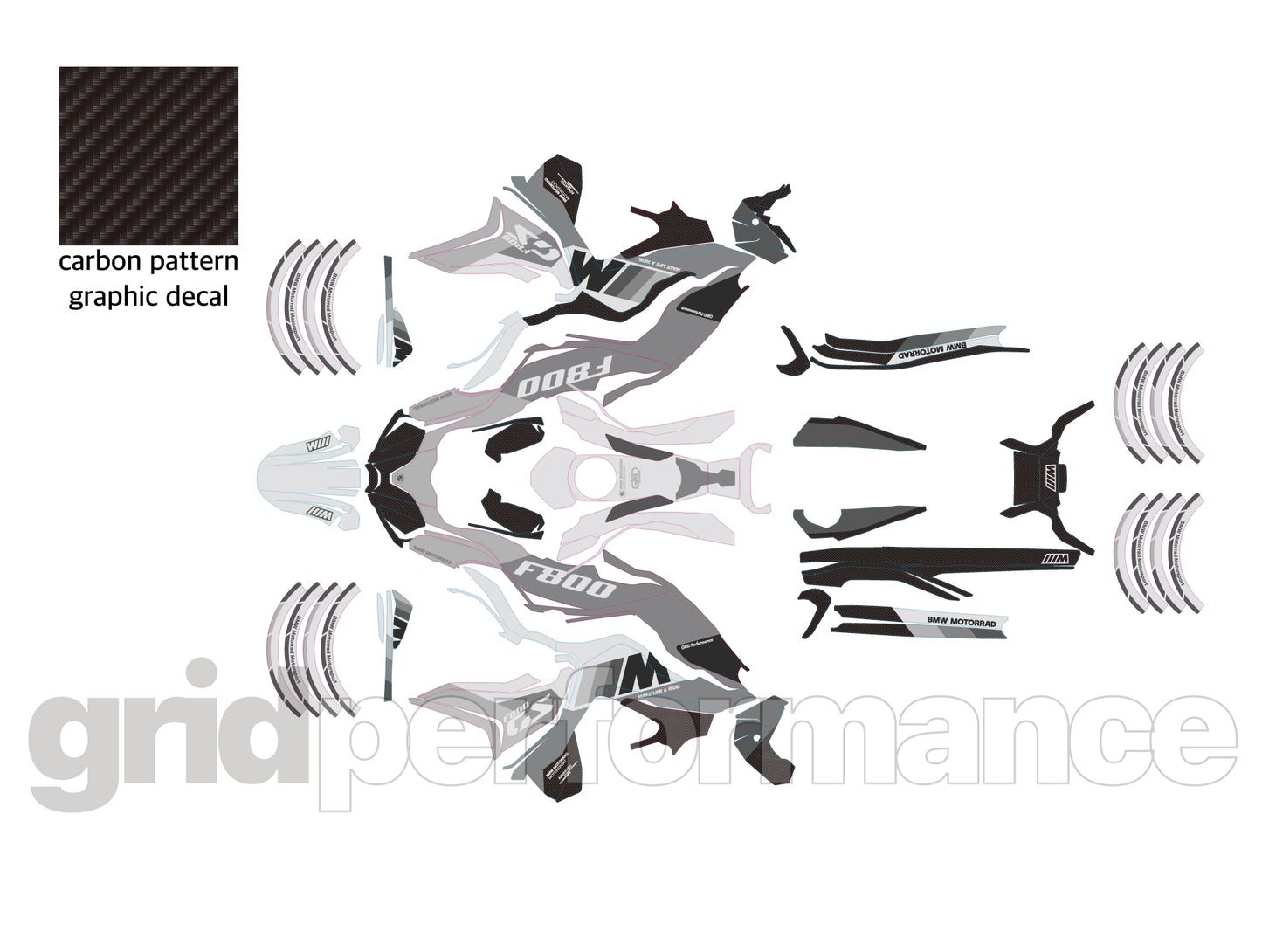 F800GS Graphic Full Decal Vinyl Kit (3-3)