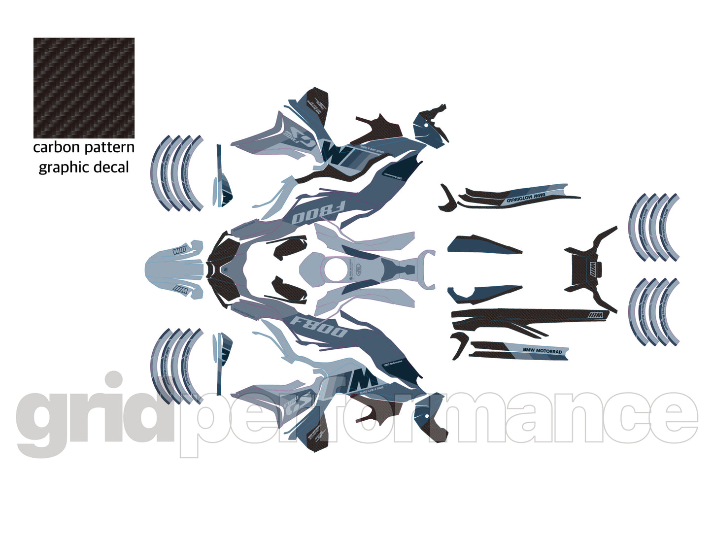 F800GS Graphic Full Decal Vinyl Kit (3-5)