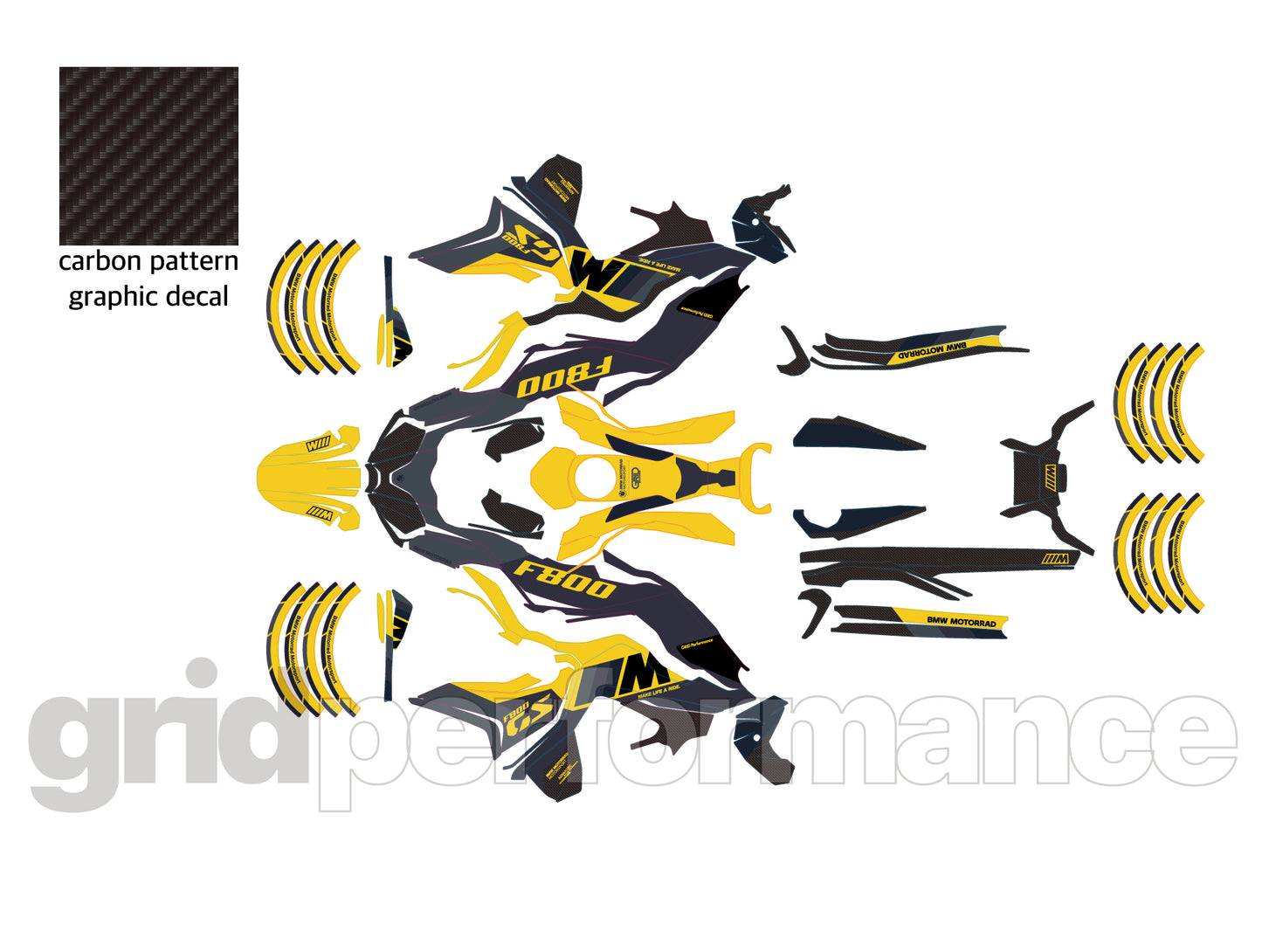F800GS Graphic Full Decal Vinyl Kit (3-6)