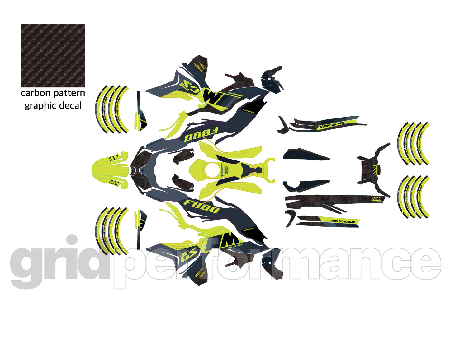 F800GS Graphic Full Decal Vinyl Kit (3-7)