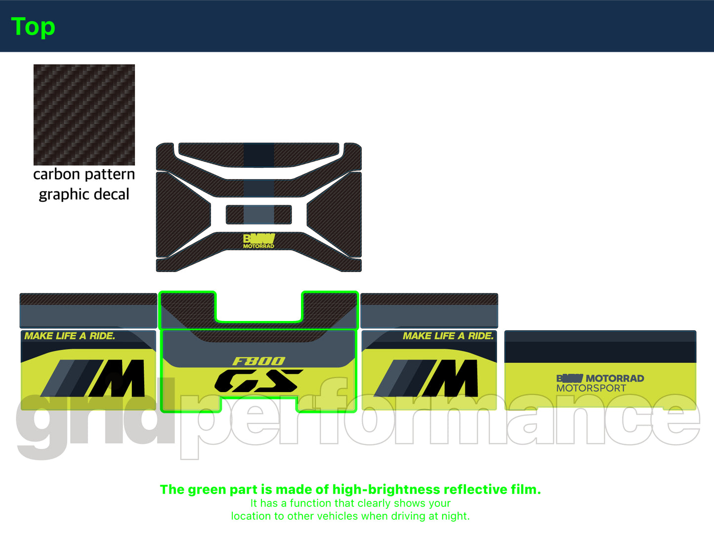 F800GS Graphic Full Decal Vinyl Kit (3-7)