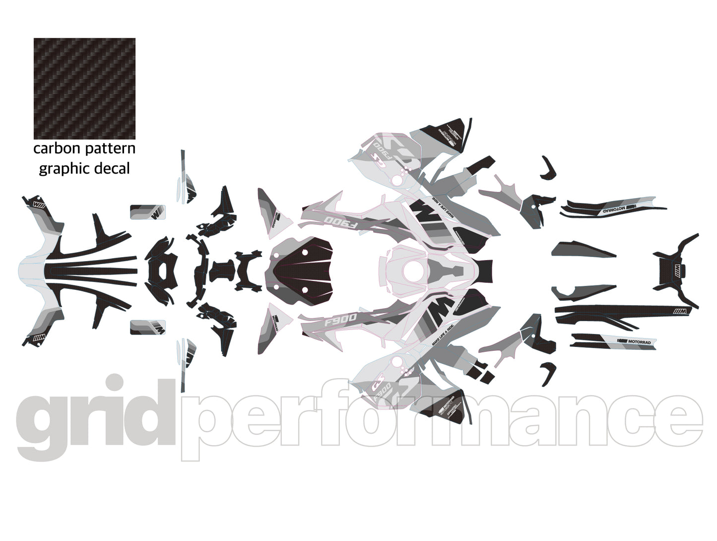 F900GS ADV Adventure Graphic Full Decal Sticker Kit (1-3.M)