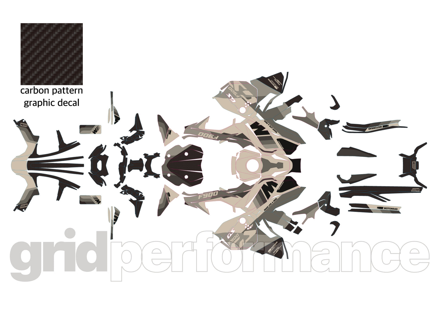 F900GS ADV Adventure Graphic Full Decal Sticker Kit (1-4.M)