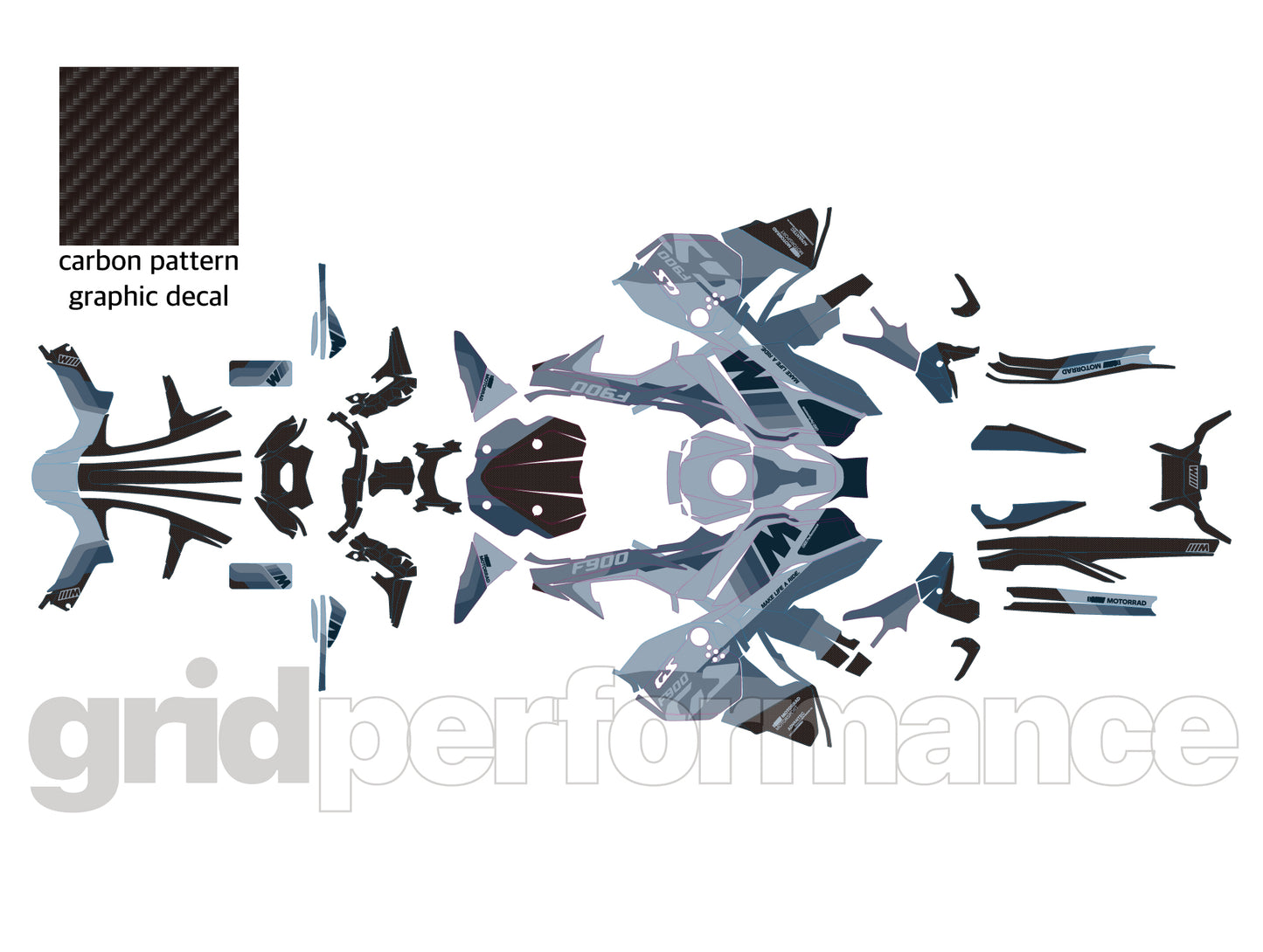 F900GS ADV Adventure Graphic Full Decal Sticker Kit (1-5.M)