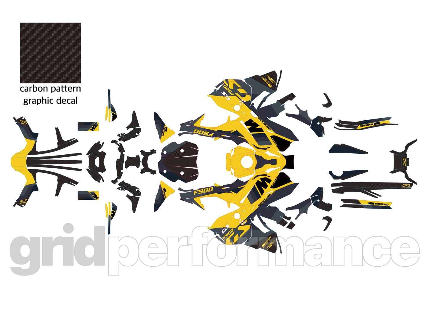 F900GS ADV Adventure Graphic Full Decal Sticker Kit (1-6.M)
