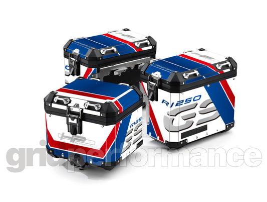 BMW R1200 R1250 GS Adventure Aluminium Panniers Top Box Decal Sticker Kit  (0-0.HP)
