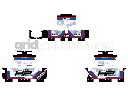BMW R1200 R1250 GS Adventure Aluminium Panniers Top Box Decal Sticker Kit (0-2.HP)