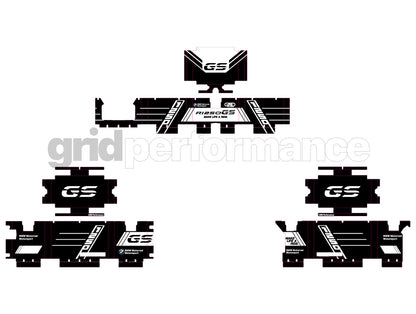 BMW R1200 R1250 GS Adventure Aluminium Panniers Top Box Decal Sticker Kit (1-1.Black)