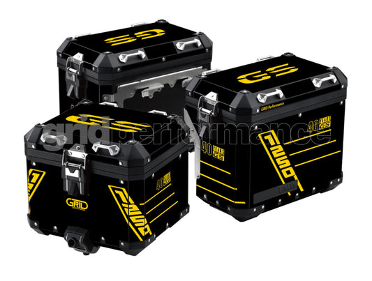 BMW R1200 R1250 GS Adventure Aluminium Panniers Top Box Decal Sticker Kit (4-0.40th)