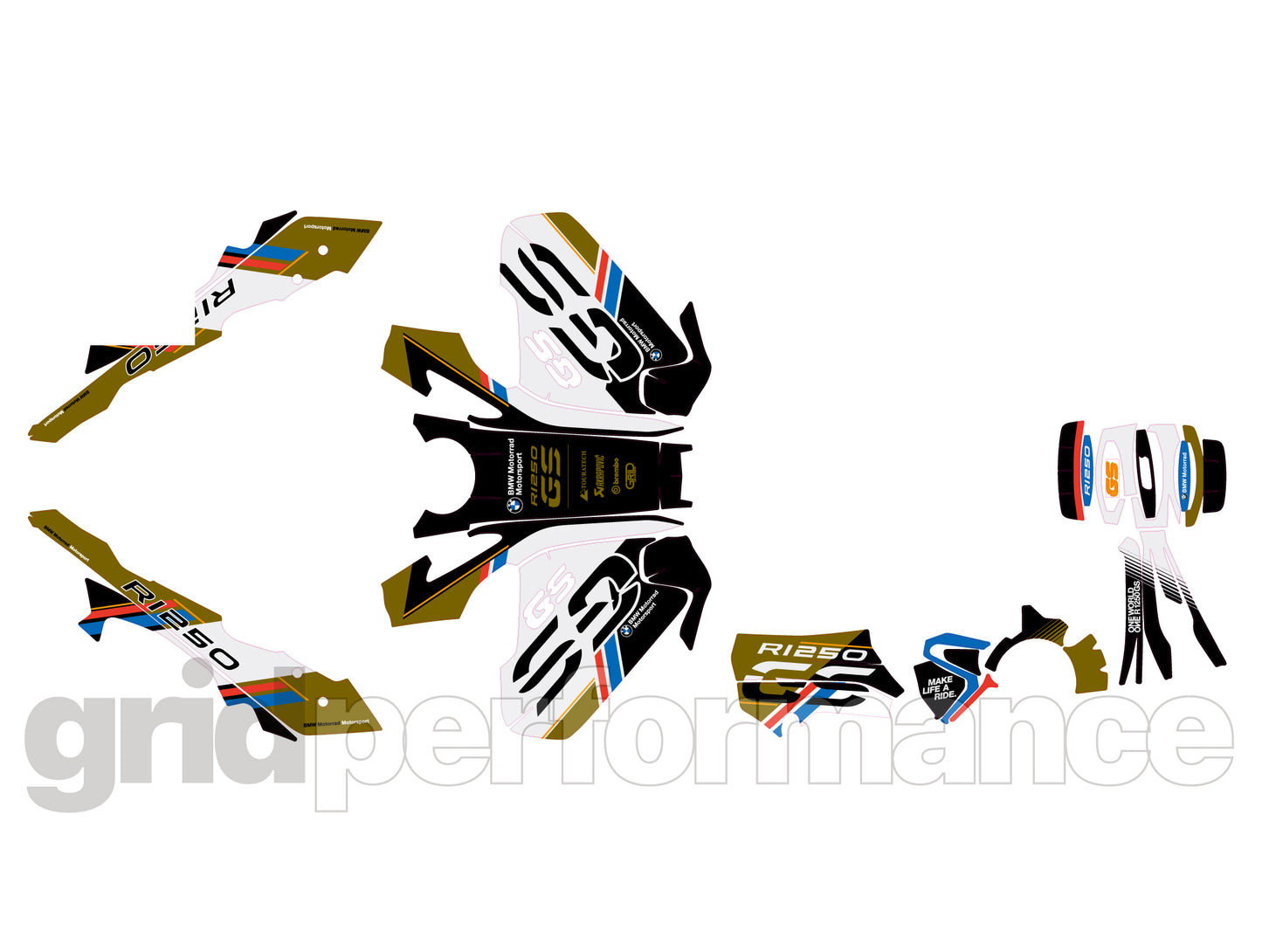 Motorcycle Fairing Decal Vinyl Sticker Kit – For BMW R1250GS Adv Type (1-1)