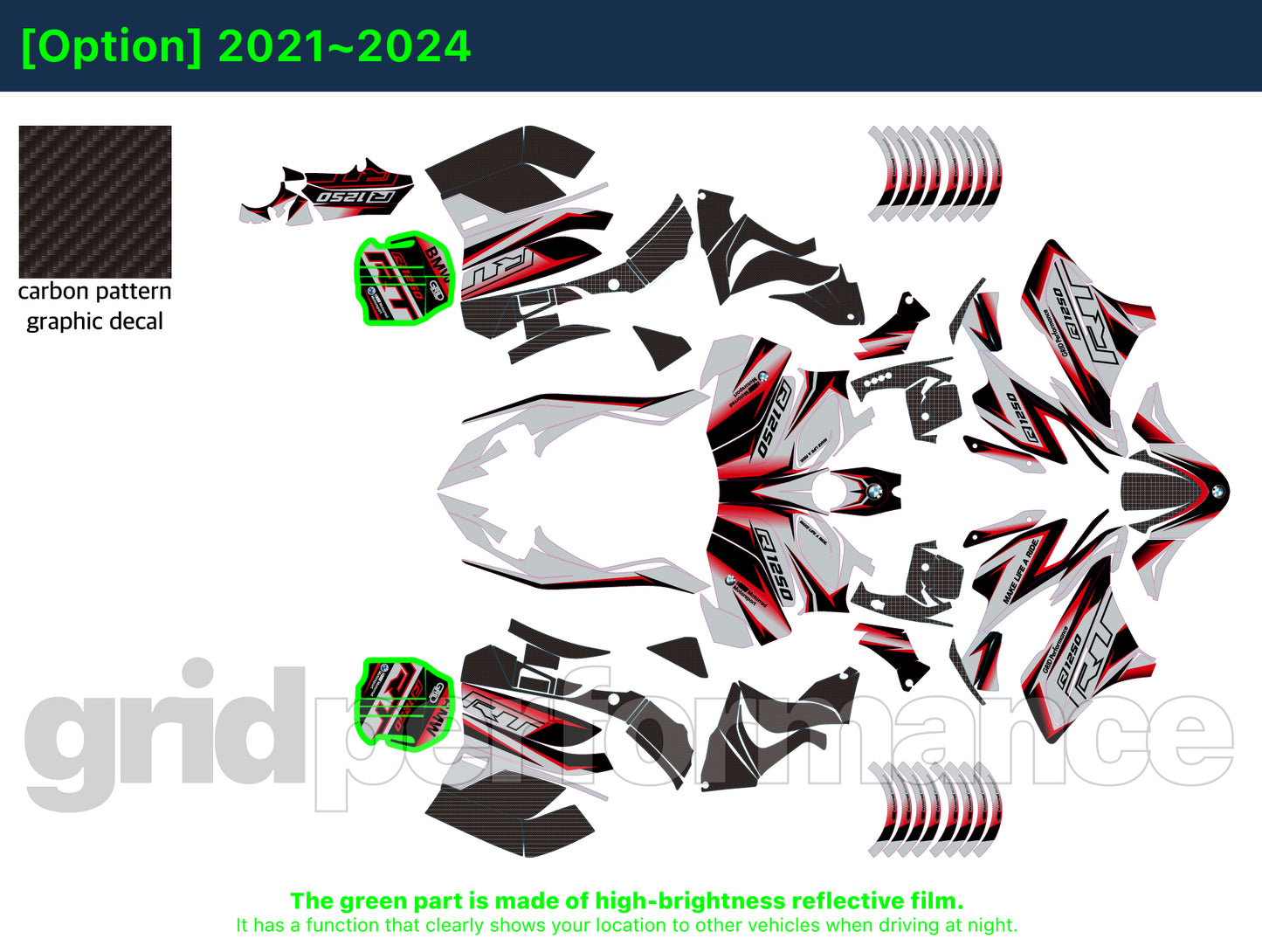 R1250RT Graphic Full Decal Kit (1-3)