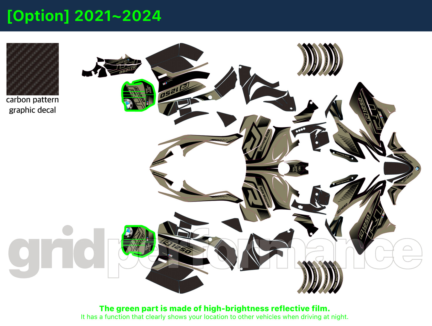 R1250RT Graphic Full Decal Kit (2-4)