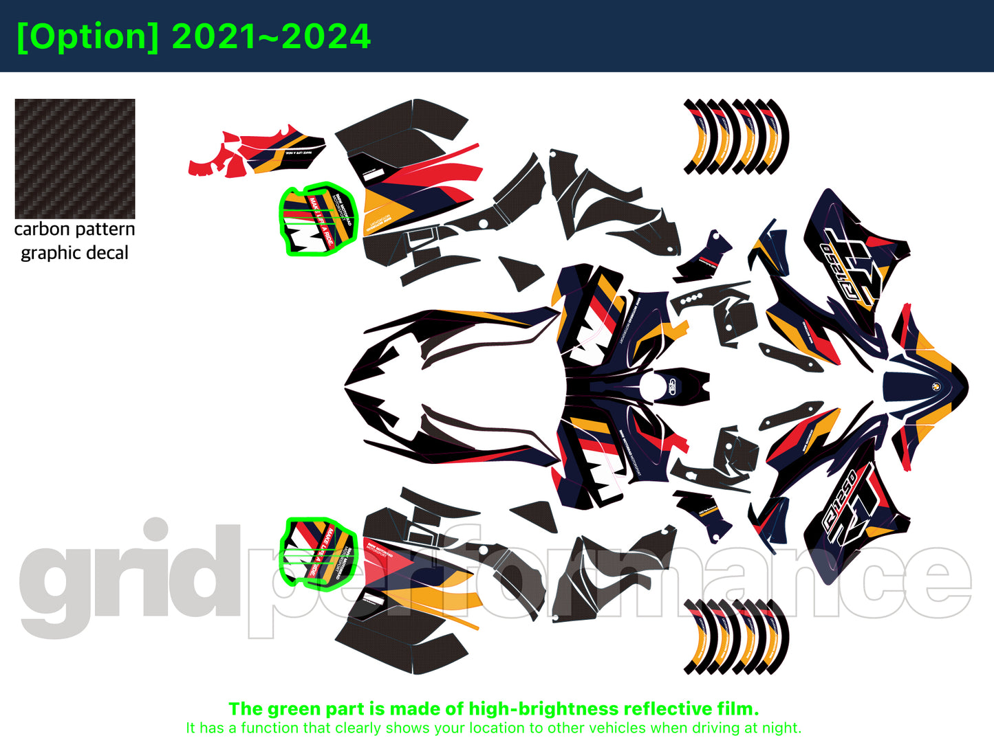 R1250RT Graphic Full Decal Kit (4-4.M)