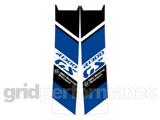 BMW R1300GS Vario Side Pannier Rear Reflective Decal (1002-1.Blue)