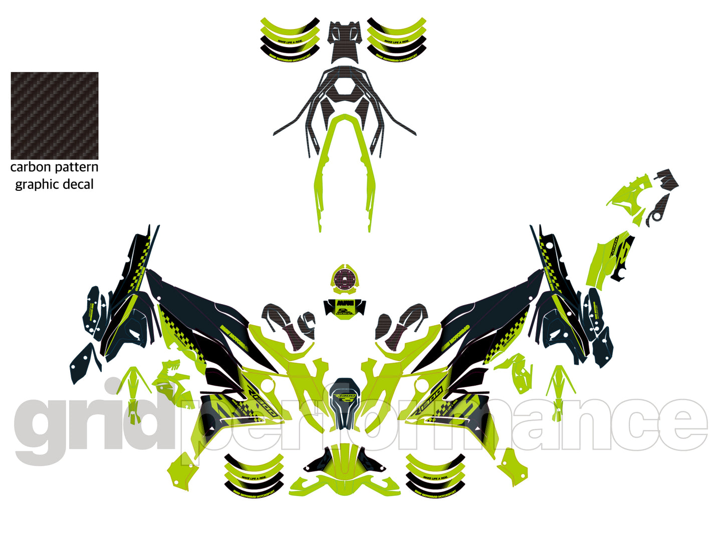 Motorcycle Fairing Decal Vinyl Sticker Kit – For BMW R1300 RS Type (2-2)