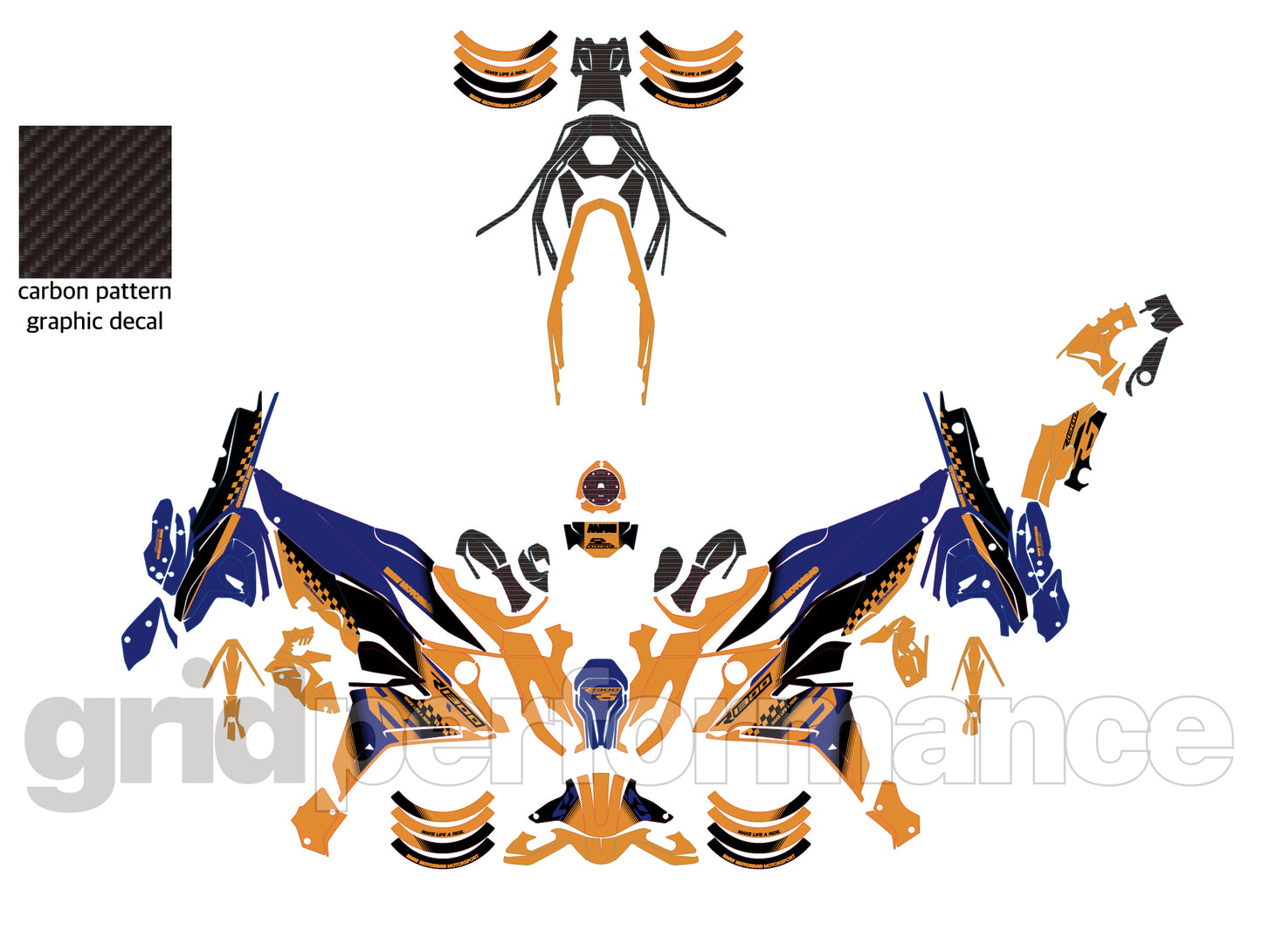 Motorcycle Fairing Decal Vinyl Sticker Kit – For BMW R1300 RS Type (2-3)