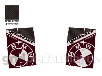 BMW R1300RT Pannier & Top Box Rear Reflective Decal Sticker (1-10.Black Red Beige)