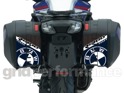 BMW R1300RT Pannier & Top Box Rear Reflective Decal Sticker (1-1.White Navy)