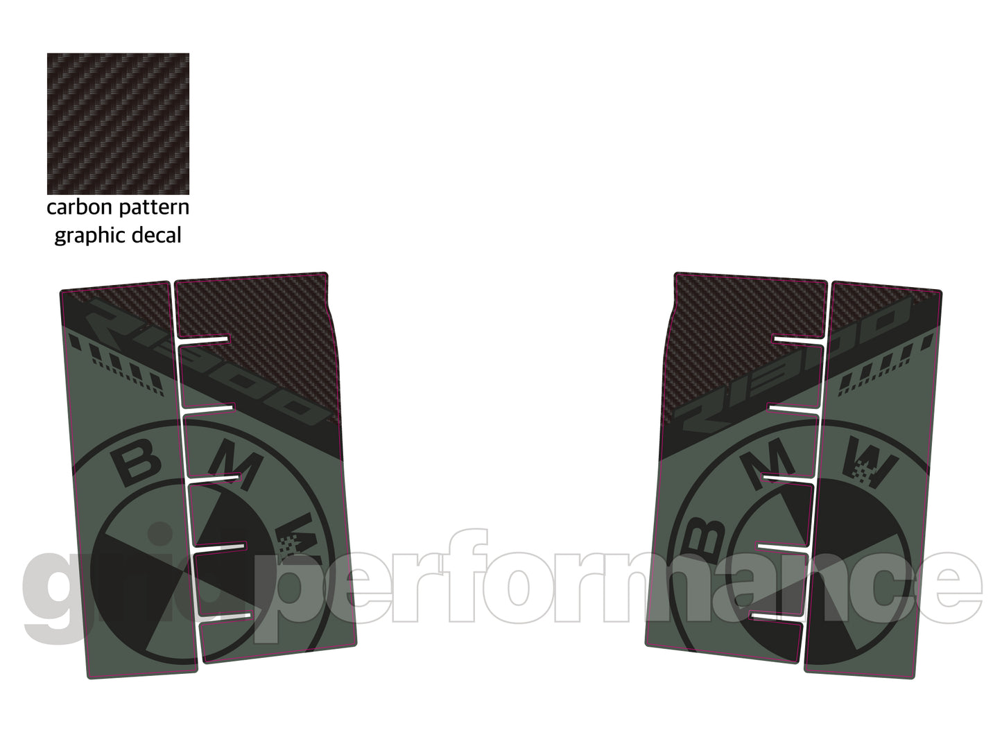 BMW R1300RT Pannier & Top Box Rear Reflective Decal Sticker (1-5.Green)