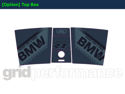 BMW R1300RT Pannier & Top Box Rear Reflective Decal Sticker (1-6.Blue)