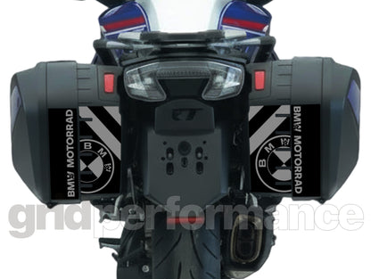 BMW R1300RT Pannier & Top Box Rear Reflective Decal Sticker (2-1.Triple Black)