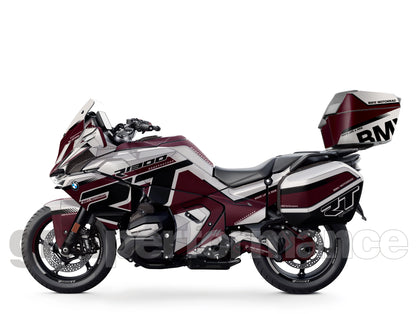BMW R1300RT Custom Vinyl Graphic Decal Kit (1-10.Black Red Beige)