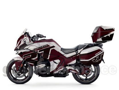 Motorcycle Fairing Decal Kit – For BMW R1300RT Touring Type (1-10.Black Red Beige)