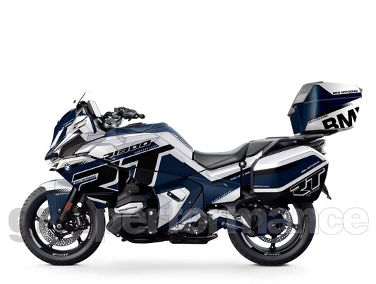 BMW R1300RT Custom Vinyl Graphic Decal Kit (1-1.White Navy)