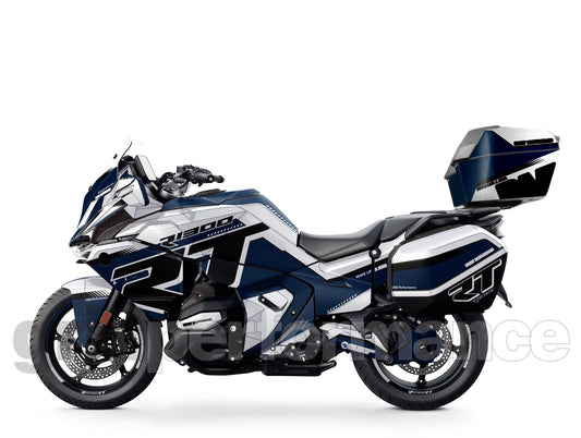 Motorcycle Fairing Decal Kit – For BMW BMW R1300RT Touring Type (1-1.White Navy)