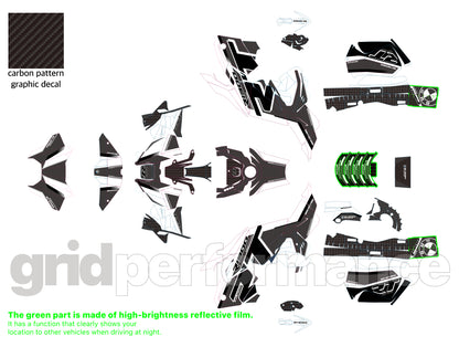 BMW R1300RT Custom Vinyl Graphic Decal Kit (1-2.White Gray)