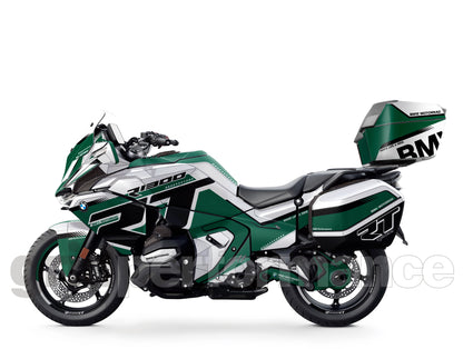 BMW R1300RT Custom Vinyl Graphic Decal Kit (1-3.White Green)