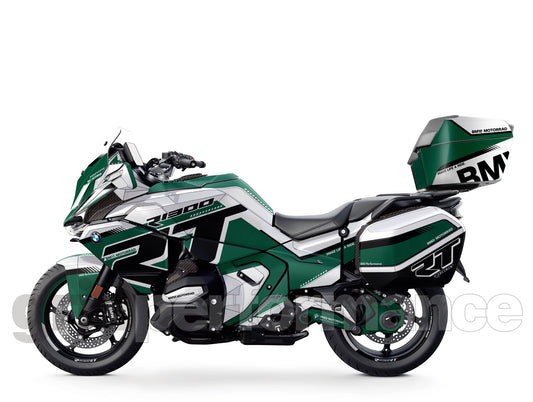 BMW R1300RT Custom Vinyl Graphic Decal Kit (1-3.White Green)