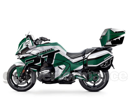 Motorcycle Fairing Decal Kit – For BMW R1300RT Touring Type (1-3.White Green)