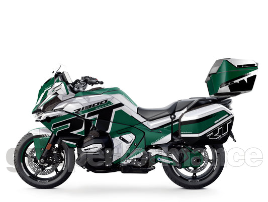 Motorcycle Fairing Decal Kit – For BMW R1300RT Touring Type (1-3.White Green)