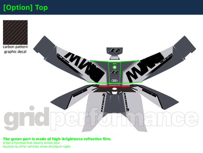 Motorcycle Fairing Decal Kit – For BMW R1300RT Touring Type (1-4.Gray)