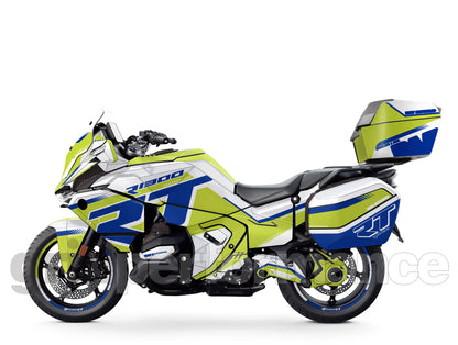 Motorcycle Fairing Decal Kit – For BMW R1300RT Touring Type (1-7.Blue Green)