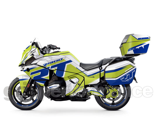 Motorcycle Fairing Decal Kit – For BMW R1300RT Touring Type (1-7.Blue Green)