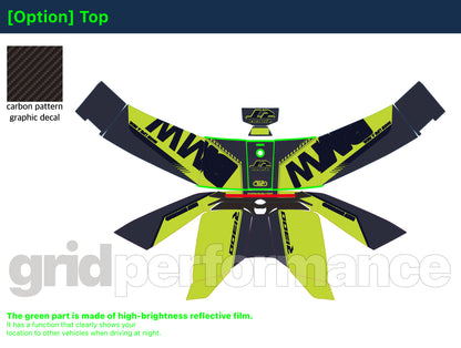 Motorcycle Fairing Decal Kit – For BMW R1300RT Touring Type (1-8.Gray Green)