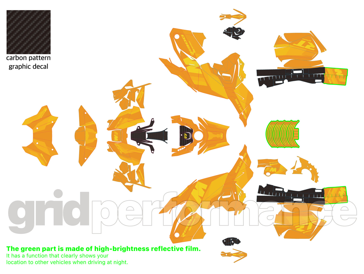 Motorcycle Fairing Decal Vinyl Sticker Kit – For BMW R1300RT Touring Type (2-10.M)