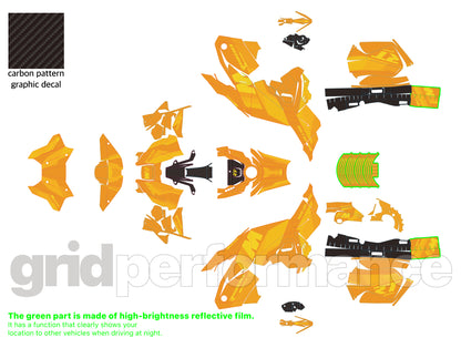 Motorcycle Fairing Decal Vinyl Sticker Kit – For BMW R1300RT Touring Type (2-10.M)