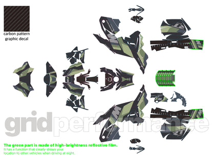 Motorcycle Fairing Decal Vinyl Sticker Kit – For BMW R1300RT Touring Type (2-3.M)