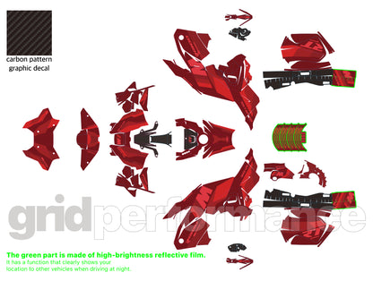 Motorcycle Fairing Decal Vinyl Sticker Kit – For BMW R1300RT Touring Type (2-7.M)