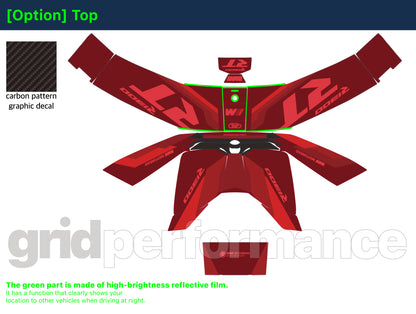 Motorcycle Fairing Decal Vinyl Sticker Kit – For BMW R1300RT Touring Type (2-7.M)