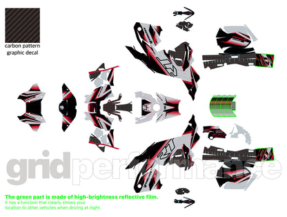 Motorcycle Fairing Decal Vinyl Sticker Kit – For BMW R1300RT Touring Type (3-2)