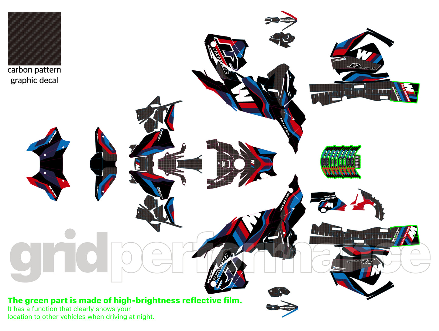 Full Graphic Vinyl Decal Kit For BMW R1300RT (4-1.M)