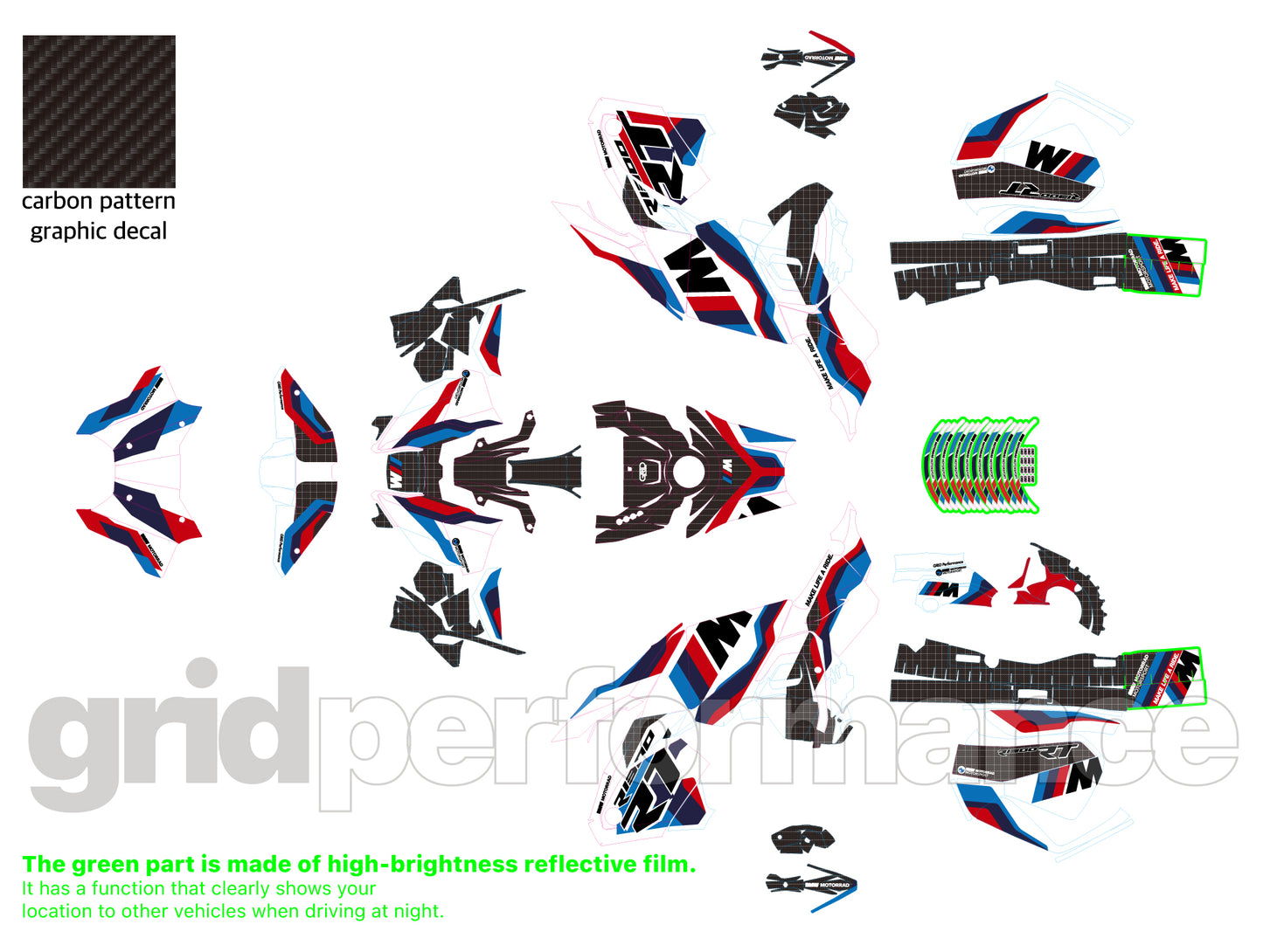 Full Graphic Vinyl Decal Kit For BMW R1300RT (4-2.M)